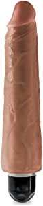 Pipedream - King Cock - 9" Vibrating Realistic - Nib - Tail - Brown